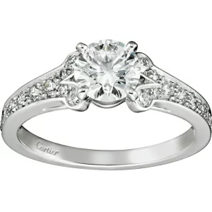 カルティエ Cartier エンゲージリング レディース 婚約指輪 バレリーナ ソリテール ダイヤモンド プラチナ Pt950 1015