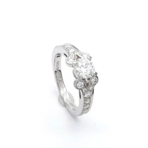 Cartier カルティエ バレリーナ ハーフエタニティ ダイヤリング Pt950 3EX 婚約指輪 エンゲージリング