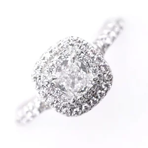 Tiffany&Co. ティファニー ソレスト クッションカット ダイヤリング Pt950