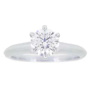 Tiffany&Co エンゲージリング ソリティアリング 1Pダイヤ プラチナ Pt950 立爪タイプ