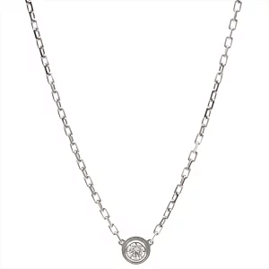 カルティエ/Cartier ディアマン レジェ ネックレス SM ホワイトゴールド K18WG 1Pダイヤ