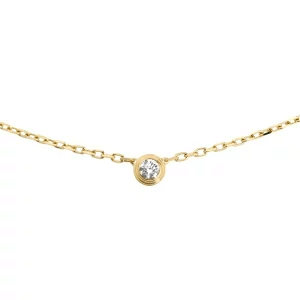 カルティエ/Cartier ディアマン レジェ SM ネックレス イエローゴールド K18YG 1Pダイヤ