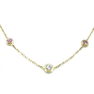 カルティエ(Cartier)K18PG ディアマンレジェ3P ダイヤモンド/ピンクサファイア ピンクゴールド