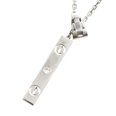 カルティエ(Cartier) ネックレス ラブ Yシェイプ ダイヤモンド K18WG ホワイトゴールド