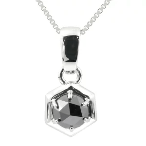 アトラス プラチナネックレス ブラックダイヤモンド 1ct トップ pt900