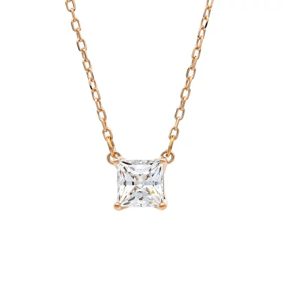 SWAROVSKI(スワロフスキー) ネックレス アトラクト スクエア ローズゴールド 5510698