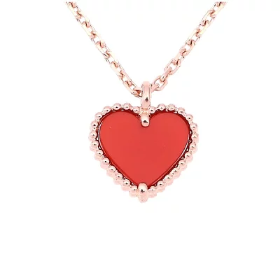 ヴァンクリーフ&アーペル Van Cleef & Arpels スウィートアルハンブラ カーネリアン ハートモチーフ ネックレス