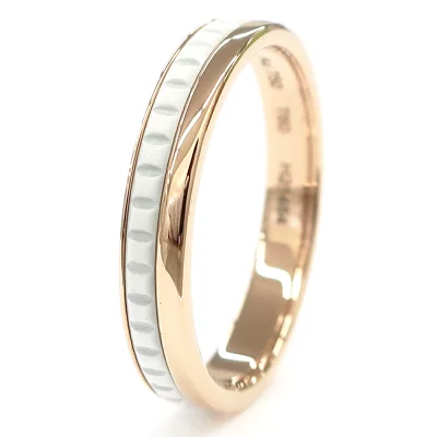BOUCHERON ブシュロン K18PG キャトル リング ホワイトセラミック 750PG
