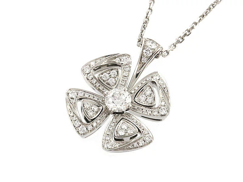 ブルガリ BVLGARI フィオレヴァー ダイヤモンド ホワイトゴールドネックレス 354496