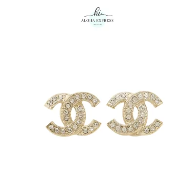 CHANEL シャネル ピアス A88429 ココマーク ストーン ゴールド