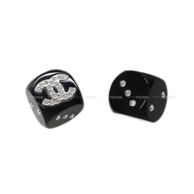 CHANEL シャネル ダイス サイコロ ラインストーン ココ ピアス AB0033