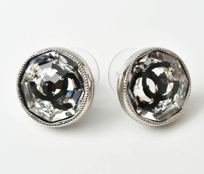 CHANEL シャネル ピアス サークルモチーフ ココマーク クリスタルカット