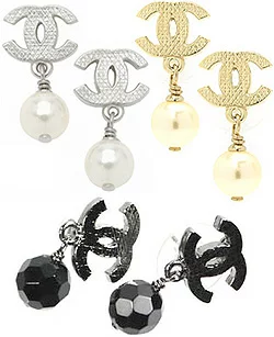 CHANEL シャネル ピアス シルバーCC×パール ガンメタCC×ブラックカットボール ゴールド×パール ココマーク