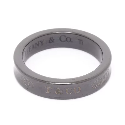 ティファニー TIFFANY&Co. 1837 ナローリング ミッドナイト ブラックチタン 指輪