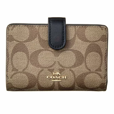 コーチ COACH 2つ折り財布 シグネチャー ミディアム コーナー ジップ ウォレット F23553 IMCBI