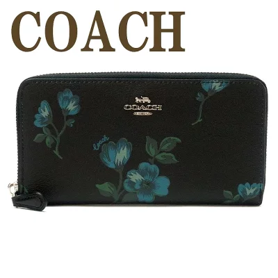 コーチ COACH 長財布 花柄 ラウンドファスナー 87715SVPGX
