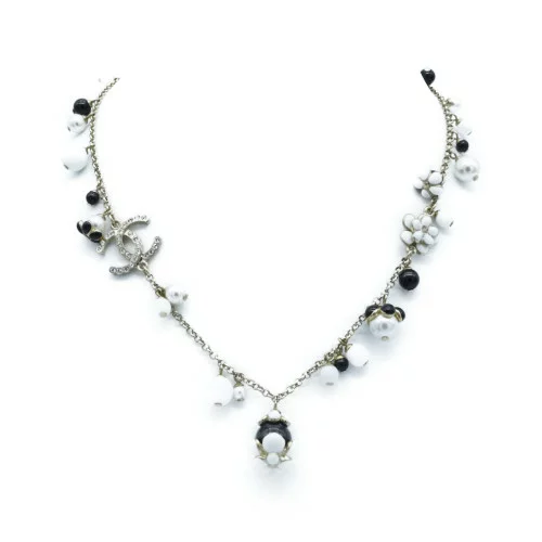 CHANEL ネックレス カメリア フェイクパール A21