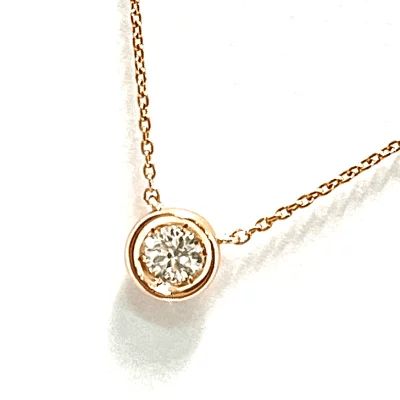 4℃ ヨンドシー ダイヤネックレス 0.160ct ピンクゴールド