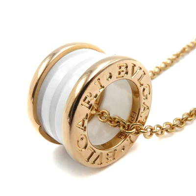 ブルガリ BVLGARI ネックレス ビーゼロワン B-zero1 K18PG セラミック ピンクゴールド