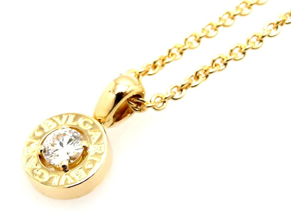 ブルガリ BVLGARI ブルガリブルガリ ダイヤモンド ネックレス イエローゴールド ダイヤ
