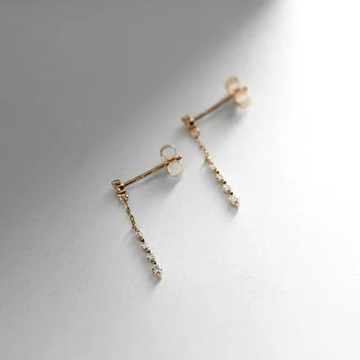 ココシュニック(COCOSHNIK) ダイヤモンド グラデバー スタッドピアス