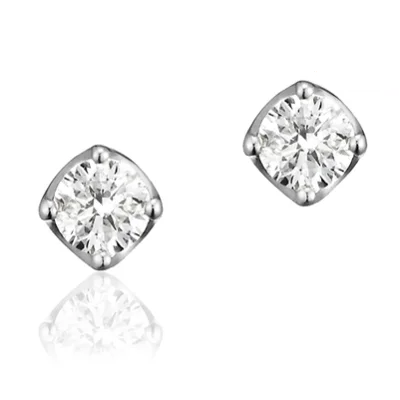 4℃ K18 ホワイトゴールド ピアス 4c190311