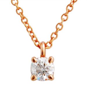 ティファニー ソリティア ダイヤ 0.17ct ローズゴールド ネックレス 30223942