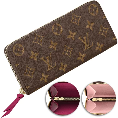 ルイヴィトン(LOUIS VUITTON) ポルトフォイユクレマンス モノグラム ラウンドファスナー長財布