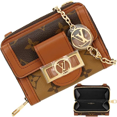 ルイヴィトン(LOUIS VUITTON) ミニポルトフォイユコンパクトドーフィーヌ モノグラムリバース M80724