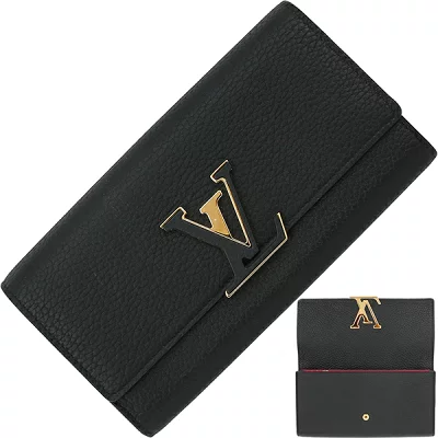 ルイヴィトン LOUIS VUITTON ポルトフォイユ カプシーヌ トリヨン ノワール 黒 M61248