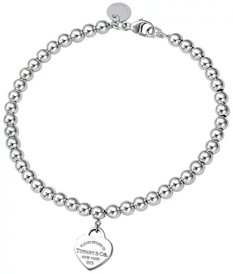 ティファニー(TIFFANY&Co.) リターントゥティファニー ミニハートタグ ビーズブレスレット シルバービーズチェーン