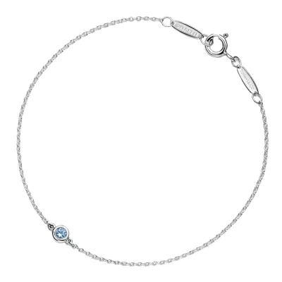 ティファニー TIFFANY&CO. カラー バイ ザ ヤード ブレスレット アクアマリン 0.06ct 7in25224833