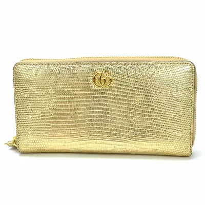 グッチ GUCCI GGマーモント リザード ジップアラウンドウォレッ 456117 EYZAG 8085