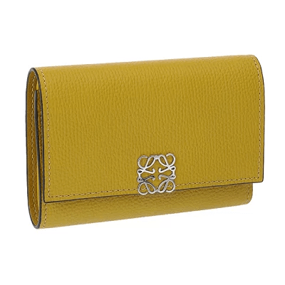 LOEWE ロエベ アナグラム バーティカル ウォレット スモール ぺブルグレインカーフ コンパクトウォレット C821S33X01 8110