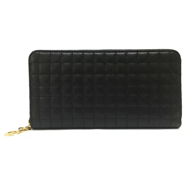 セリーヌ CELINE 長財布 Cチャーム レッド キルティング 10B553BFL