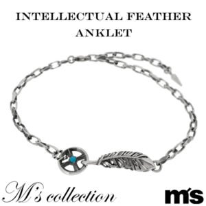 M's collection フェザー メディスンホイール チャーム シルバーアンクレット