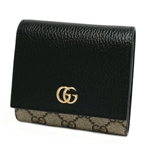 グッチ GUCCI 二つ折り財布 DOLLAR CALF T.GG SUPREME PETITE MARMONT 598587 17WAG 1283