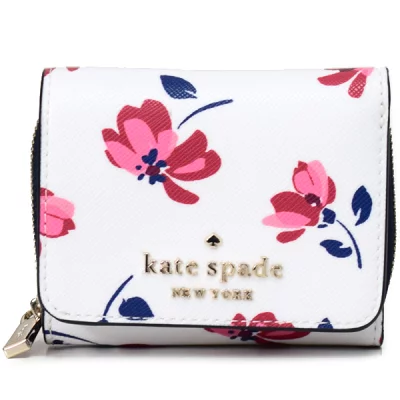 Kate Spade ケイトスペード フローラル スモール トライフォールド コンチネンタル ウォレット WLR00504