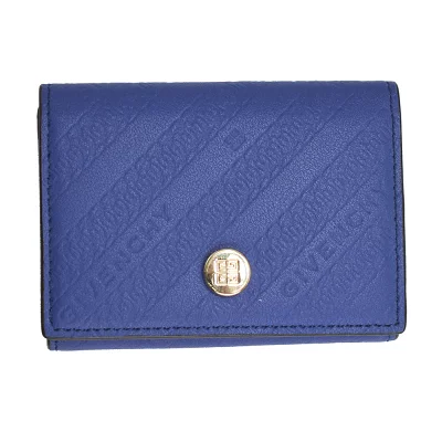 ジバンシイ GIVENCHY 三つ折り財布 BOND レザー ブルー BB60BEB0RX 434