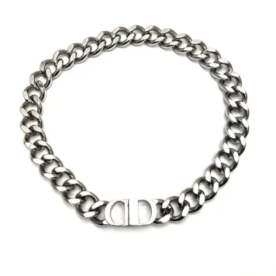Dior ディオール ネックレス チェーンリンク アイコン シグネチャークラスプ チョーカー N1097HOMMT