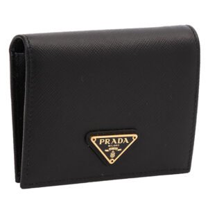 プラダ PRADA 財布 ネロ サフィアーノレザー トライアングルロゴ コンパクト 1MV204 QHH