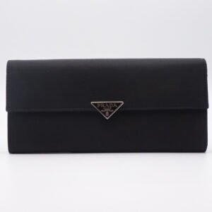 PRADA プラダ MV458 長財布 NERO ブラック 黒 かぶせ蓋 ナイロン×レザー