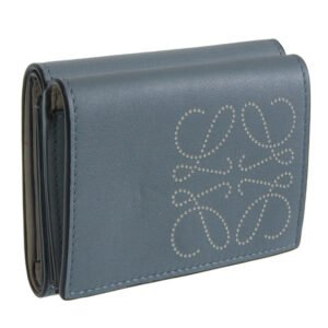 LOEWE ロエベ 三つ折り財布 アウトレット レザー グレー C500TR2X01-6984