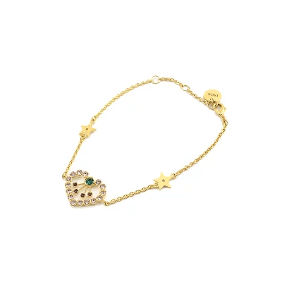 クリスチャン ディオール Christian Dior ハート スター ラインストーン ブレスレット