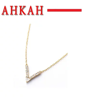 アーカー AHKAH Vチェーン ネックレス