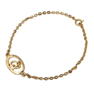 Christian Dior クリスチャン ディオール Diorロゴ チェーン ブレスレット GP ゴールド