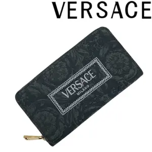 VERSACE バロッコ アテナ ジャカード ジップアラウンド 長財布 dpdi056-1a09741-2bm0v