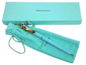 TIFFANY&Co. リボンモチーフ ボールペン ティファニーブルー ゴールド