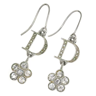 Christian Dior クリスチャンディオール フラワービジュー フック ピアス