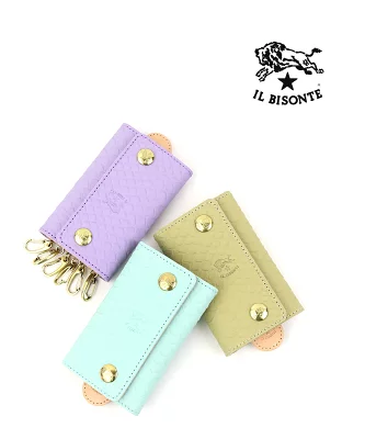 イルビゾンテ IL BISONTE パイソン エンボスドレザー キーケース 54222304990-0062201